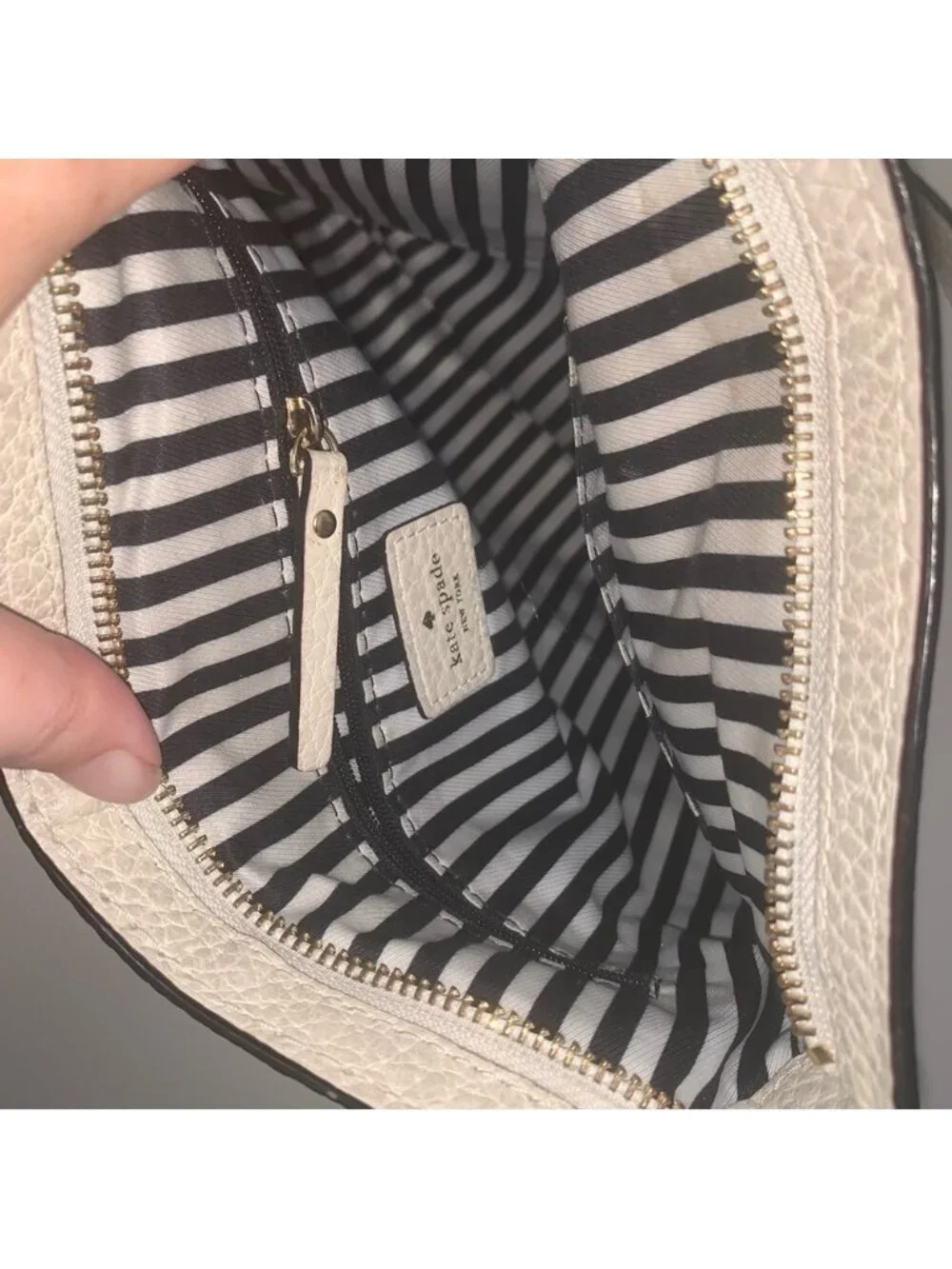 Kate Spade Black and White Crossbody Bag with Chic Color-Block Design
